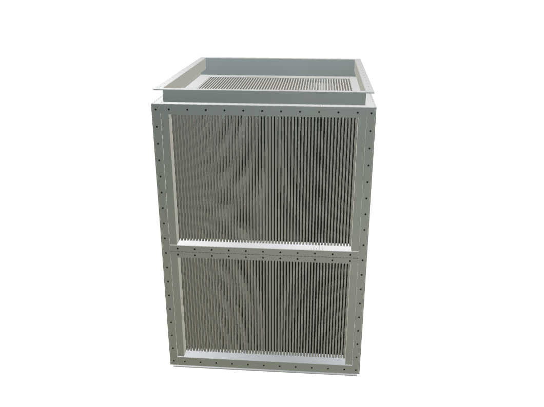 Gas/Gas-Plattenwärmetauscher – 3D-Ansicht